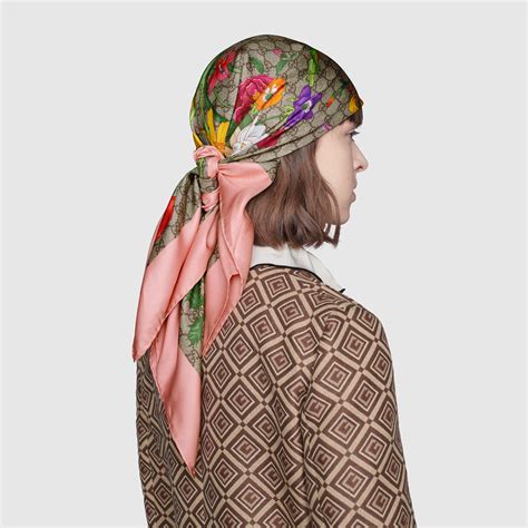 100 silk gucci scarf|GUCCI Printed silk.